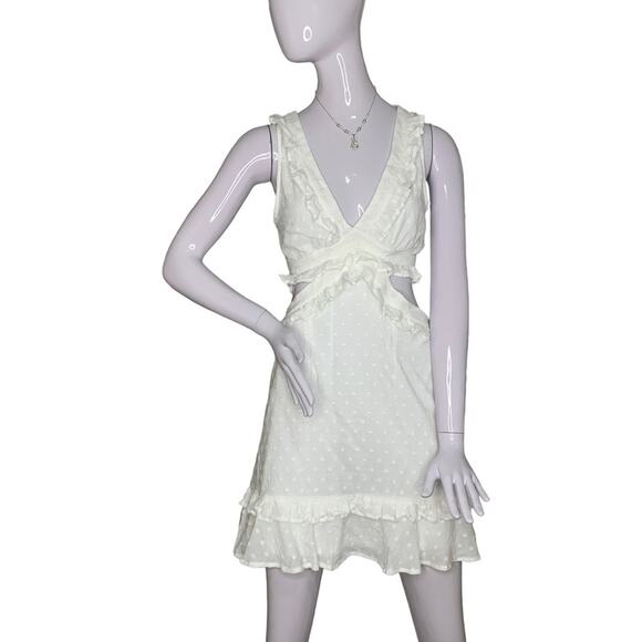 Altar’d State NWT Size L White Eyelet Criss Cross Laced Open Back - Picture 1 of 16